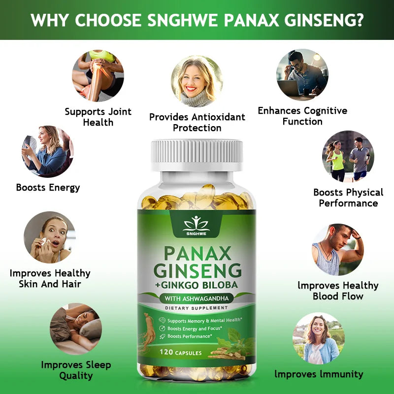Ginseng + Ginkgo Biloba Capsules