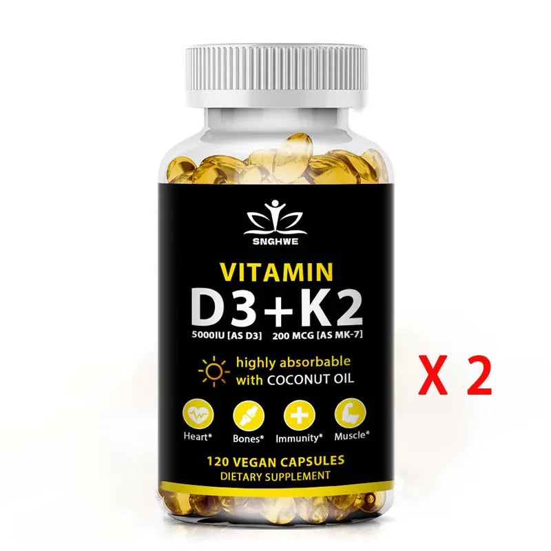 Vegan Vitamin D3+K2 Capsules