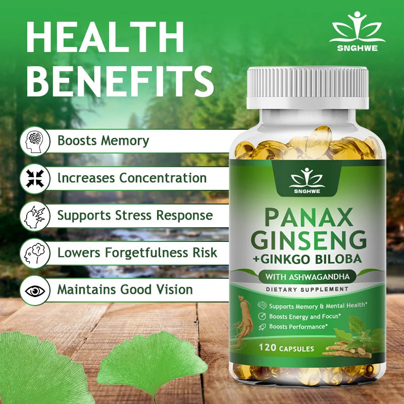 Ginseng + Ginkgo Biloba Capsules
