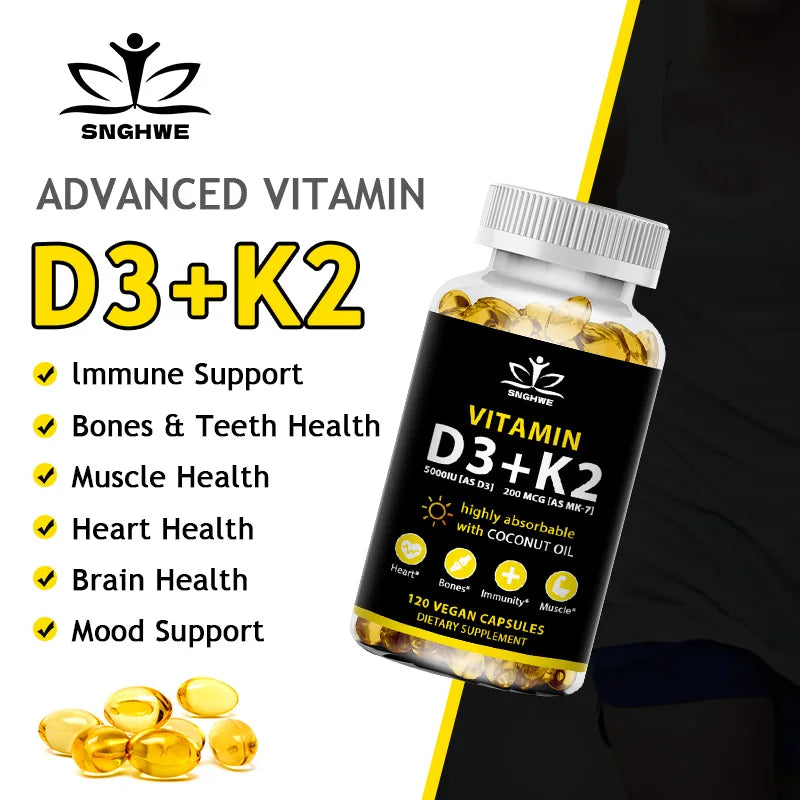 Vegan Vitamin D3+K2 Capsules