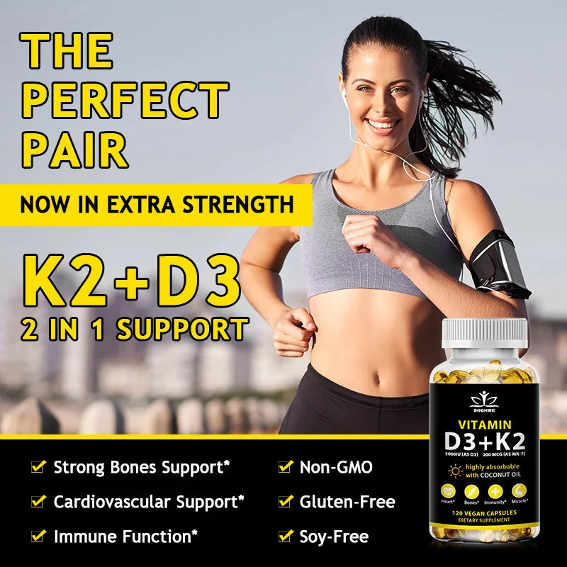 Vegan Vitamin D3+K2 Capsules