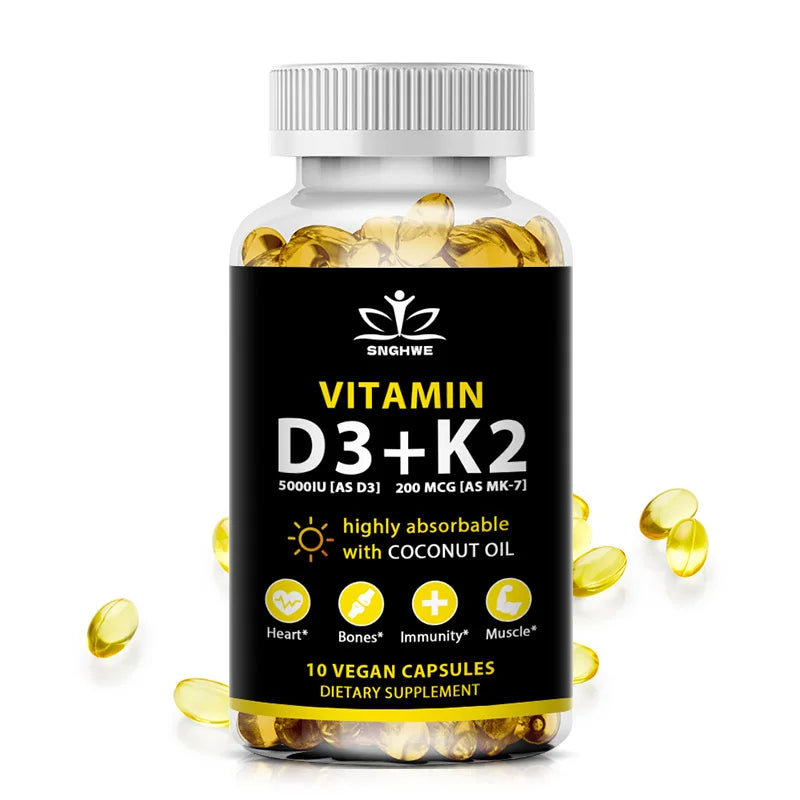 Vegan Vitamin D3+K2 Capsules